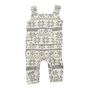 #082, kate quinn winter theme overalls, size 3-6 mo